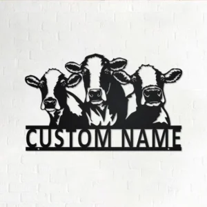 Custom CNC Sign - Cow with name